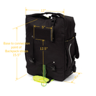 Bedford Backpack Pannier dimensions | color:black ripstop;