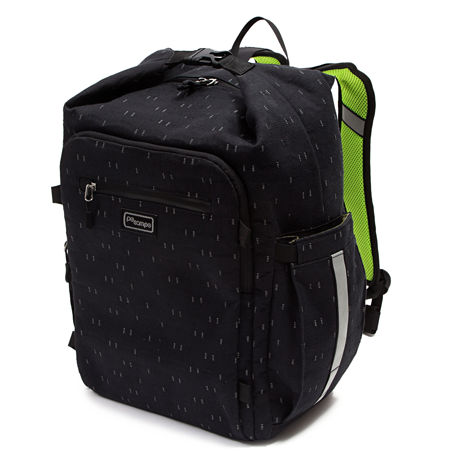 Bedford Backpack Pannier front | color:visi-hemp;