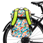 Bedford Backpack Pannier on bike | color:waves;