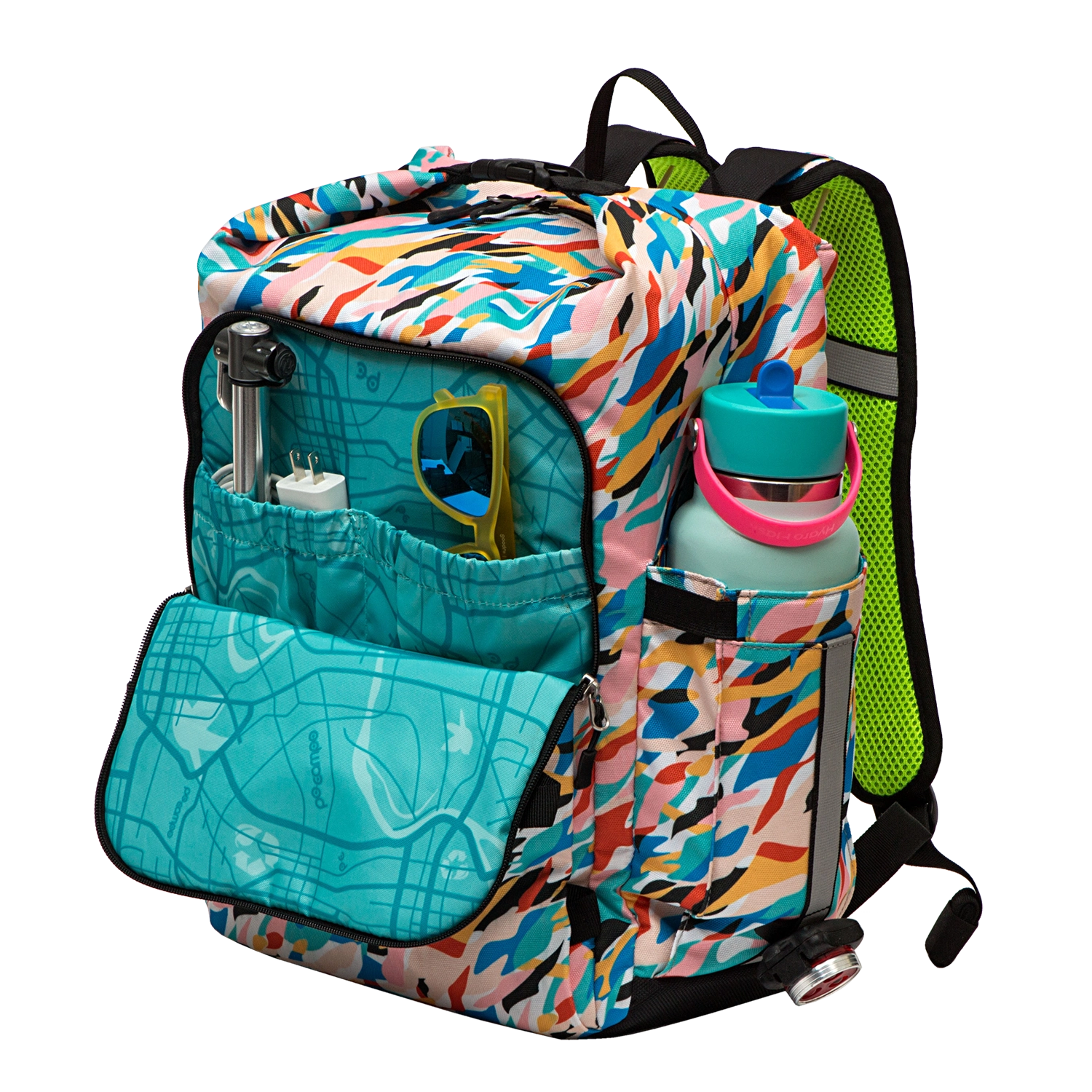 Bedford Backpack Pannier organization | color:waves;