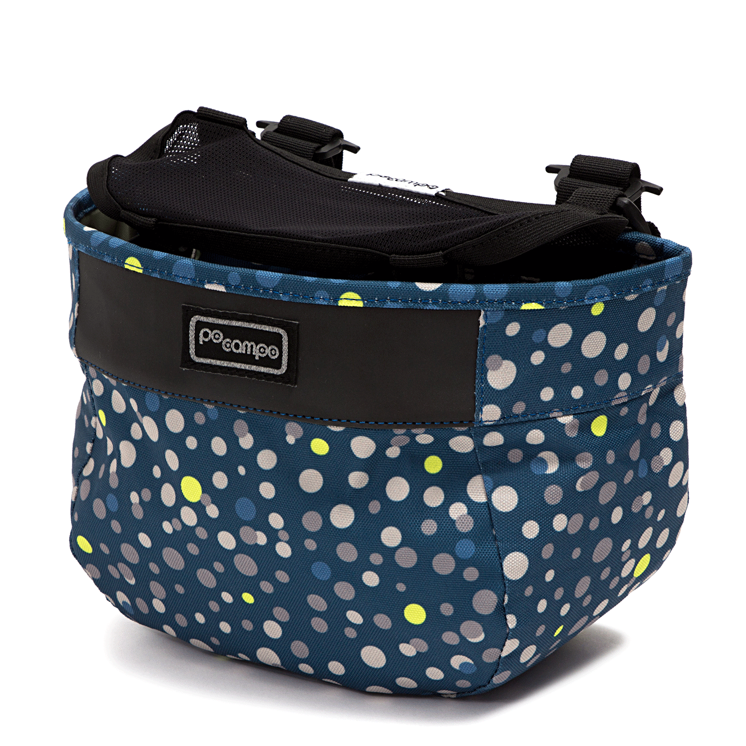 Crescent Bike Basket with lid | color:bubbly;