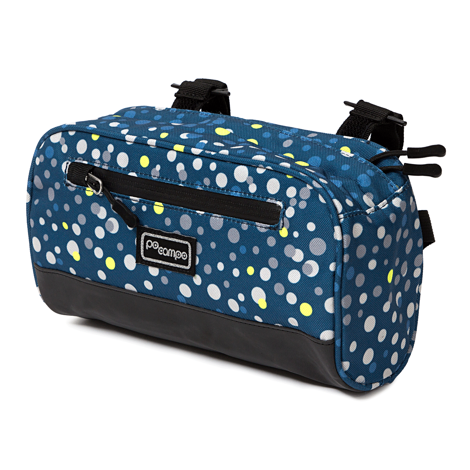 Domino Handlebar Bag angle| Po Campo color:bubbly;