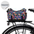 Katy Bike Trunk Bag on bike - Po Campo color:meadow;