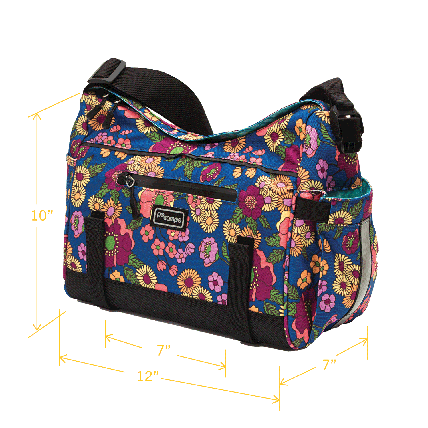 Katy Bike Trunk Bag dimensions - Po Campo color:meadow;