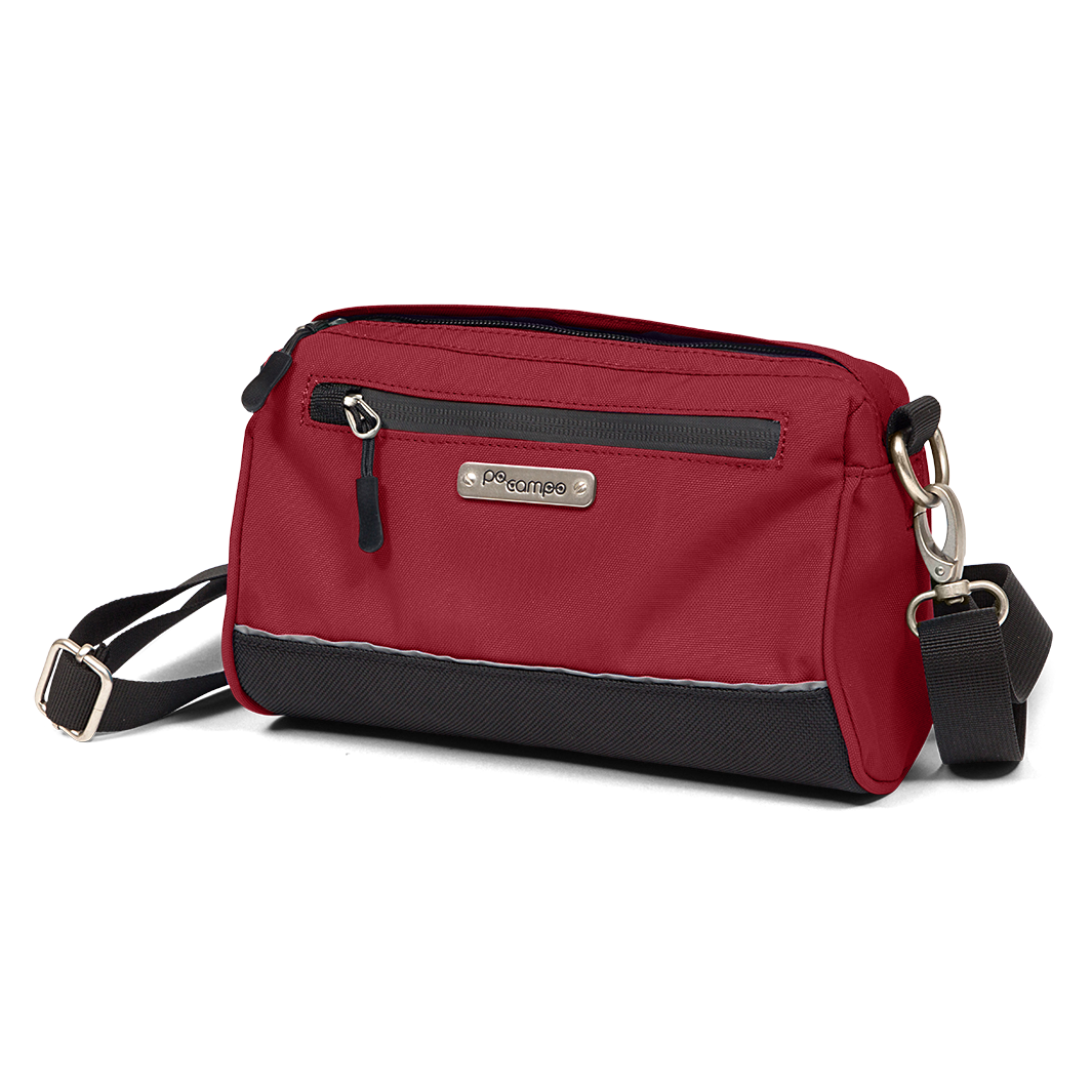 Kinga Handlebar Bag in Biking Red | Po Campo color:biking-red;