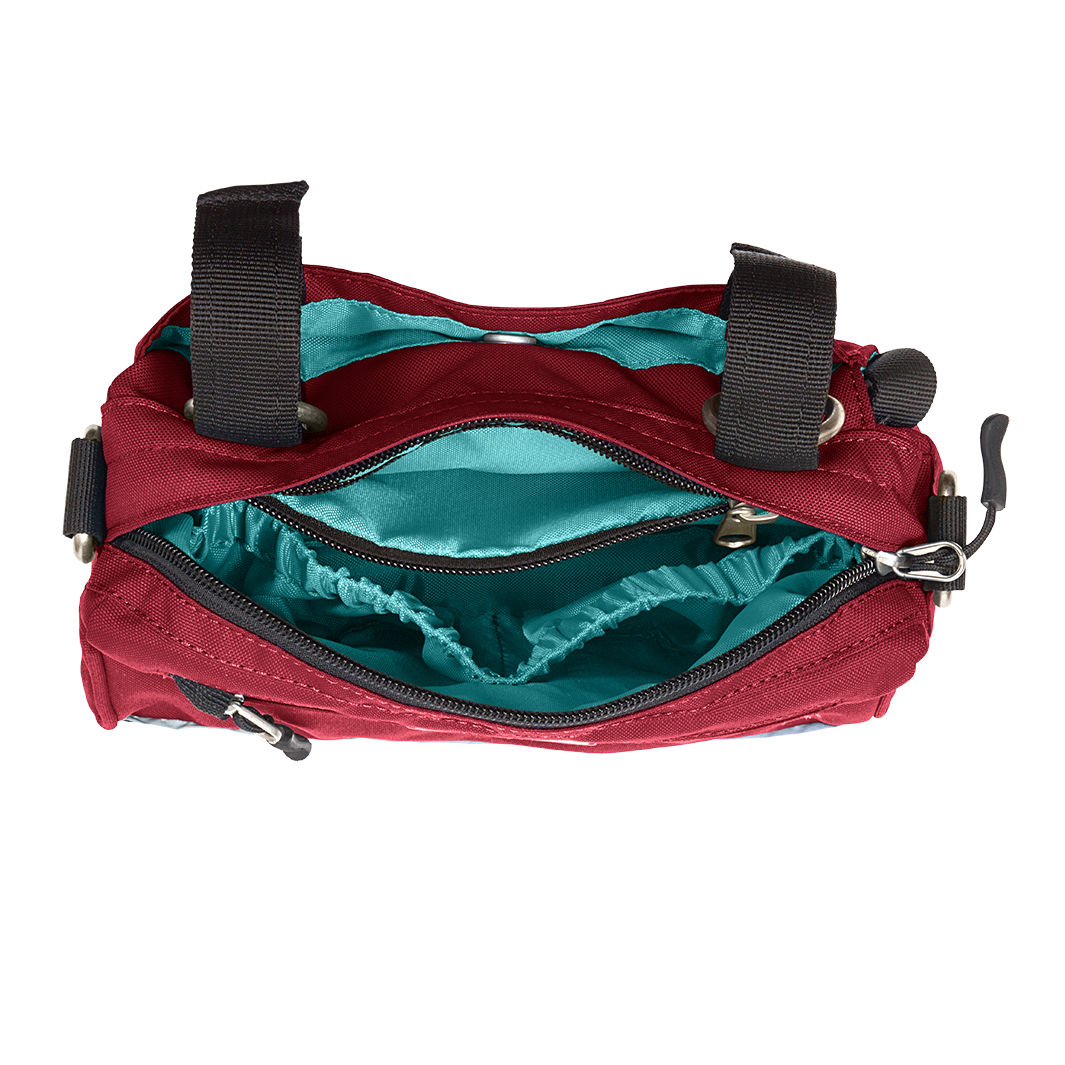 Kinga Handlebar Bag in Biking Red | Po Campo color:biking-red;