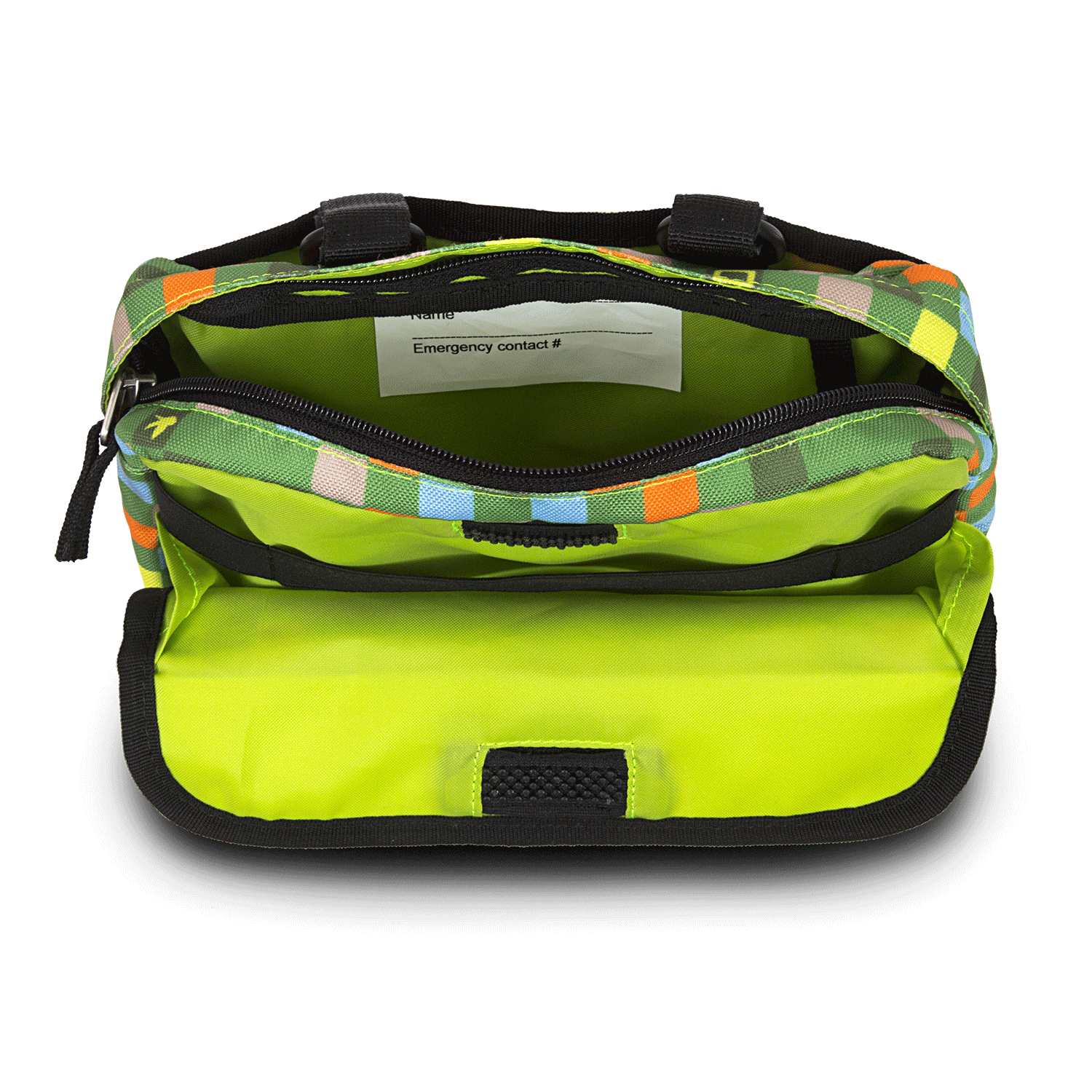 Po Campo Speedy Handlebar Bag in Checker - inside | color:checker;