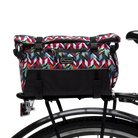 Vernon Bike Trunk Bag on bike | Po Campo color:chevron;