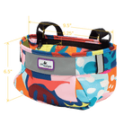 Po Campo Whoosh Fabric Basket in Aquatic Back View | color:aquatic;