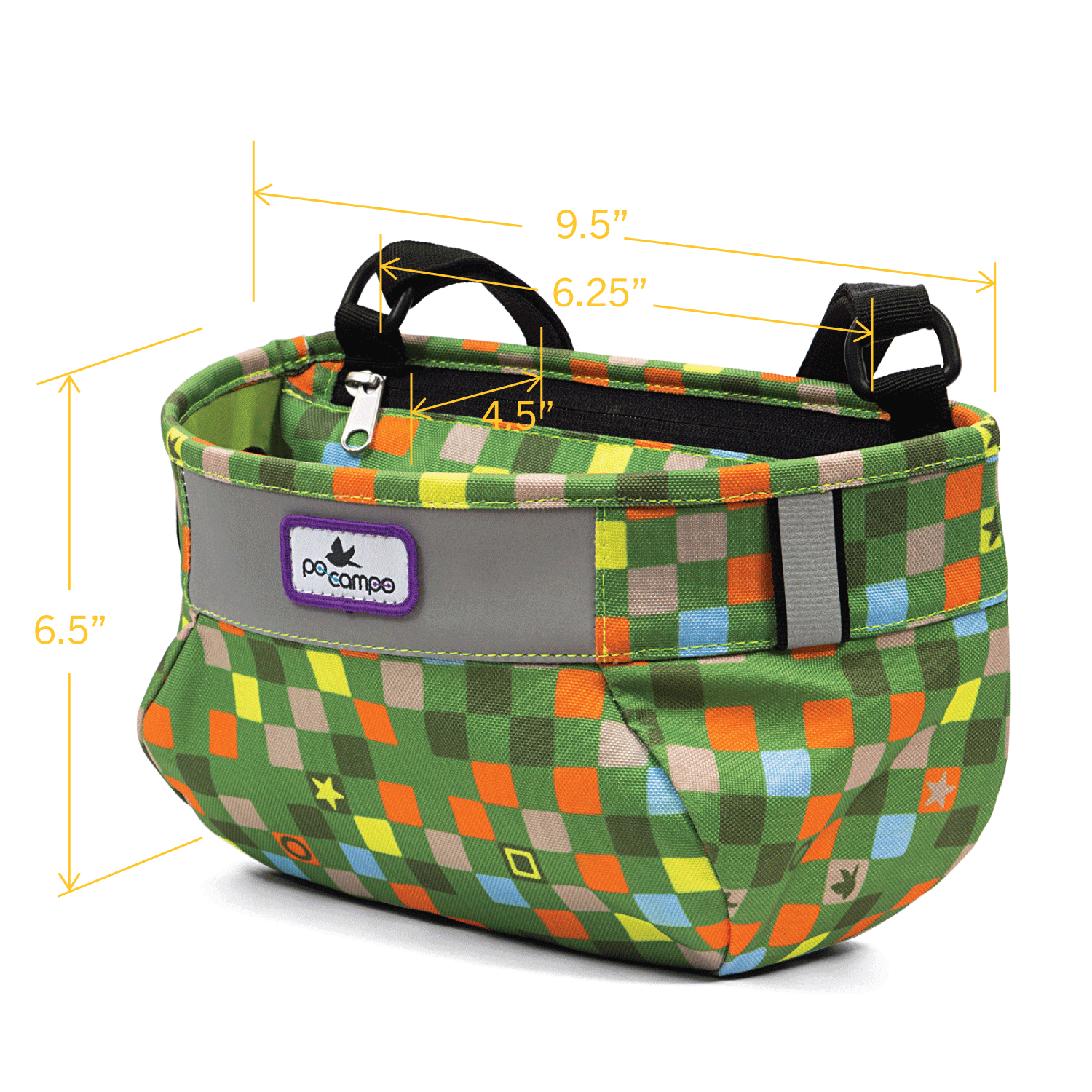 Po Campo Whoosh Fabric Basket in Checker | color:checker;