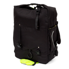 Bedford Backpack Pannier back view | color:black ripstop;