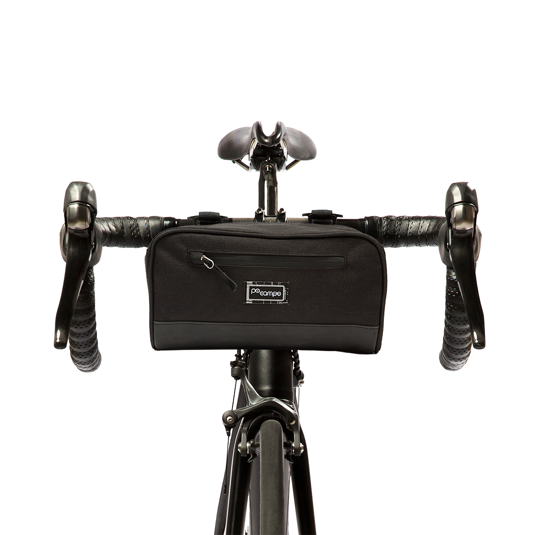 Domino Handlebar Bag  - Po Campo color:black ripstop;